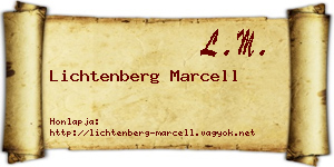 Lichtenberg Marcell névjegykártya
